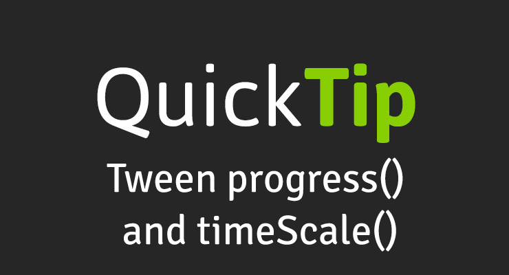 Tween the progress() and timeScale() of an animation