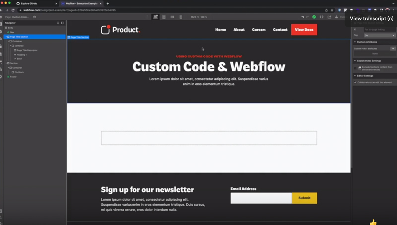 custom IDE & webflow development